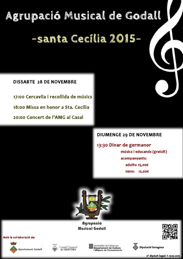 Cartell de Santa Cecilia 2015 de la banda de godall