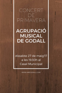 cartell Concert Primavera 2017