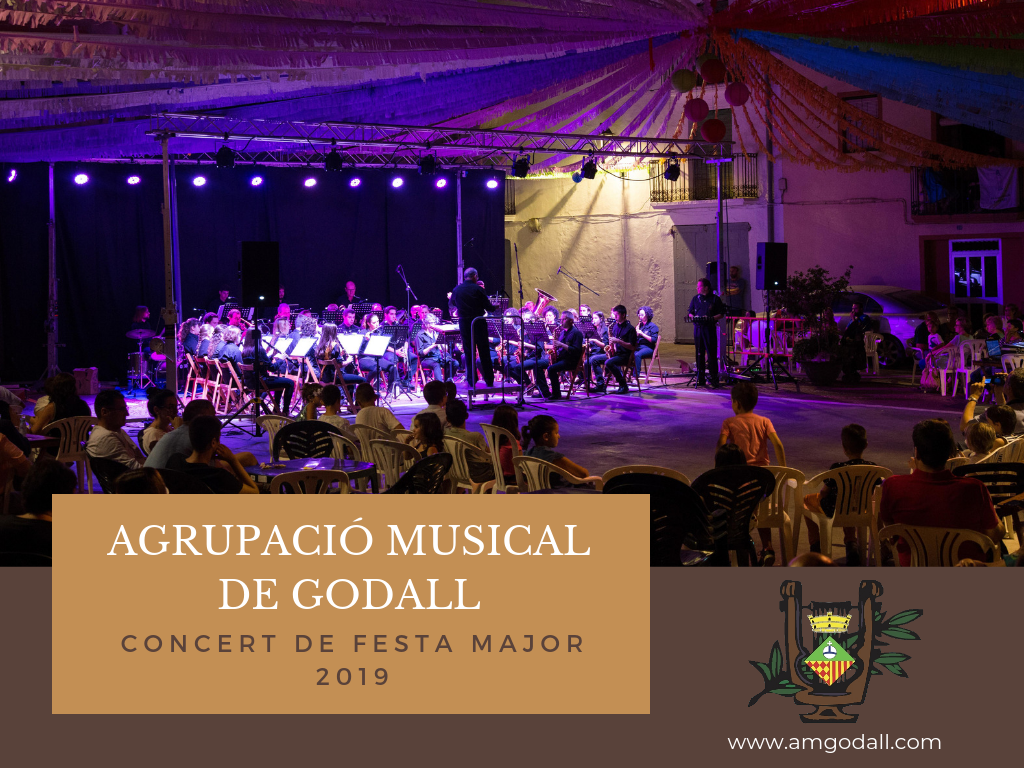 concert de banda de l'Agrupació Musical de Godall dintre de marc de les festes majors de Godall 2019